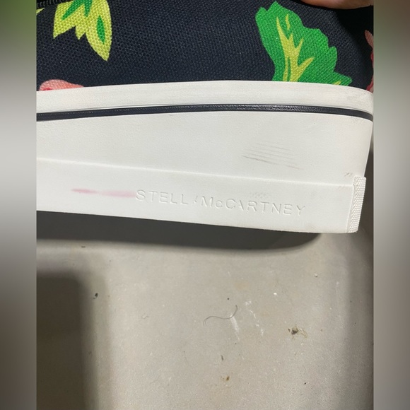 Stella McCartney Women's Sneakers Binx Pink Floral Canvas Platform Slip On - Picture 10 of 15